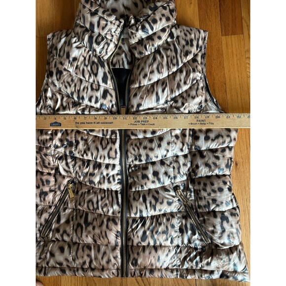 CALVIN KLEIN Women Animal Print Lightweight Puffer Vest Full Zip Size XL - Picture 8 of 8